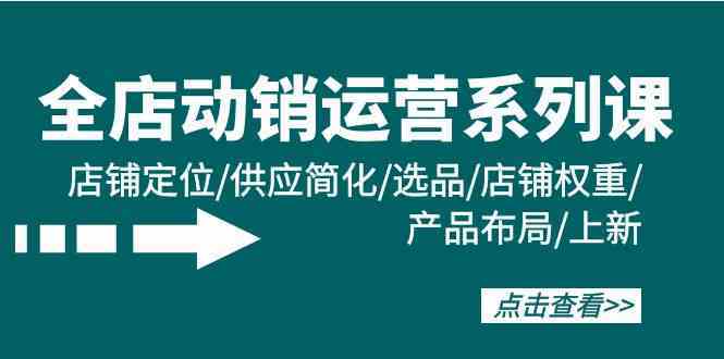 全店动销运营系列课：店铺定位/供应简化/选品/店铺权重/产品布局/上新-新星起源