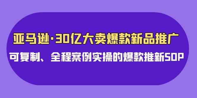 亚马逊30亿大卖爆款新品推广，可复制、全程案例实操的爆款推新SOP-新星起源