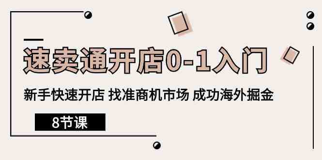 速卖通开店0-1入门，新手快速开店 找准商机市场 成功海外掘金（8节课）-新星起源