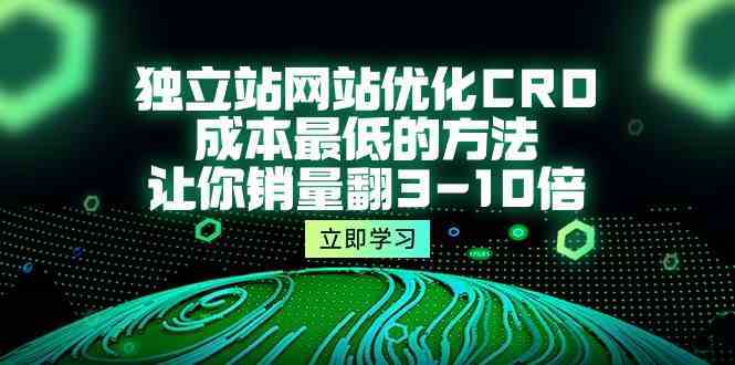 独立站网站优化CRO，成本最低的方法，让你销量翻3-10倍（5节课）-新星起源