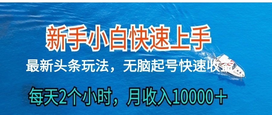 2024头条最新ai搬砖，每天肉眼可见的收益，日入300＋-新星起源