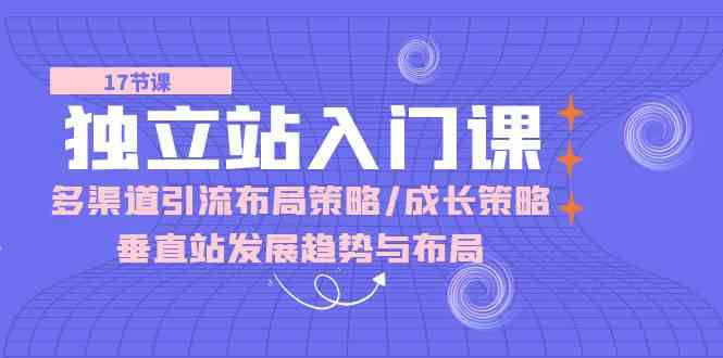 独立站入门课：多渠道引流布局策略/成长策略/垂直站发展趋势与布局-新星起源