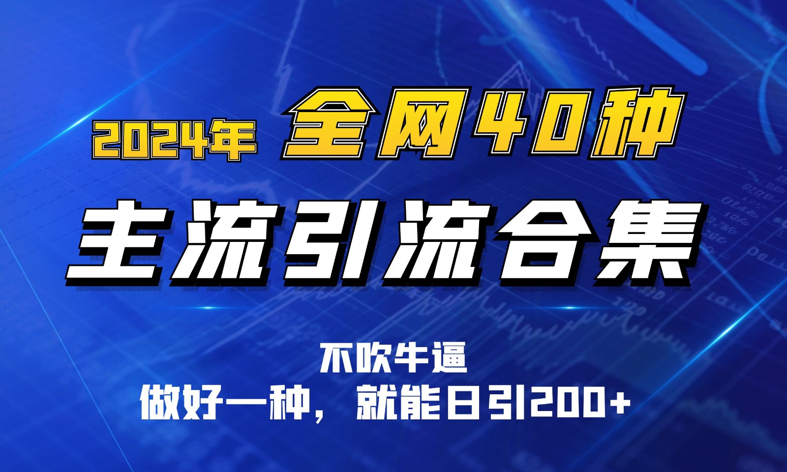 2024年全网40种暴力引流合计，做好一样就能日引100+-新星起源