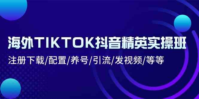 海外TIKTOK抖音精英实操班：注册下载/配置/养号/引流/发视频/等等-新星起源