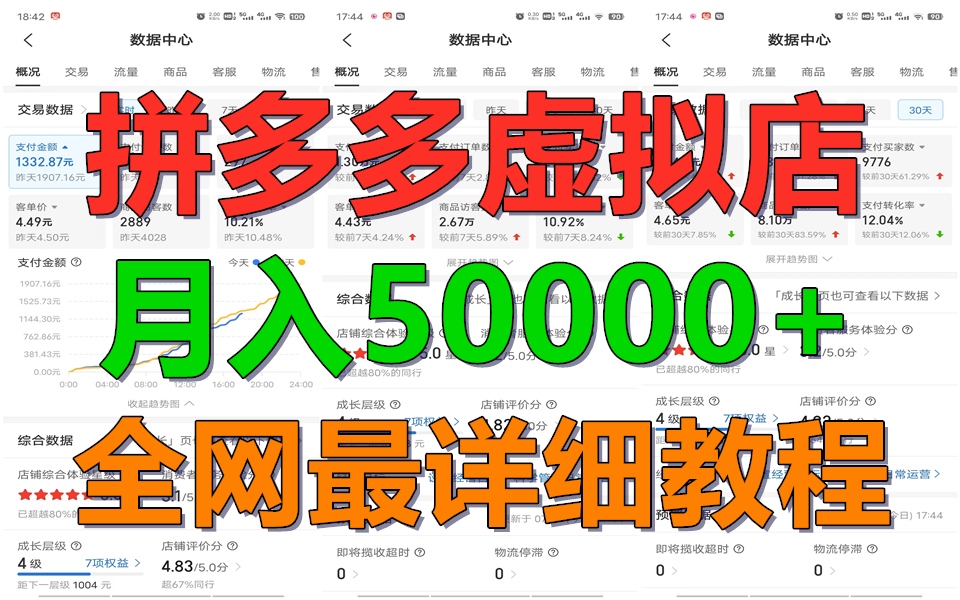 拼多多虚拟电商训练营月入50000+你也行，暴利稳定长久，副业首选-新星起源