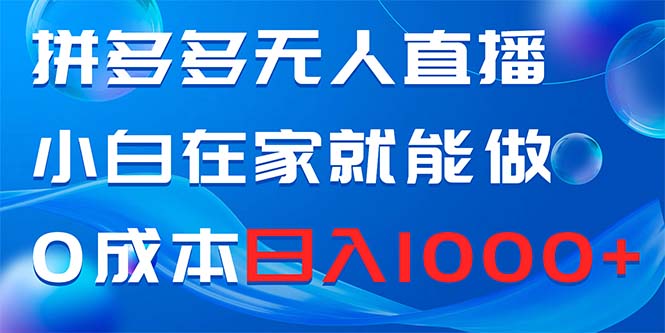 （8450期）拼多多无人直播，小白在家就能做，0成本日入1000+-新星起源