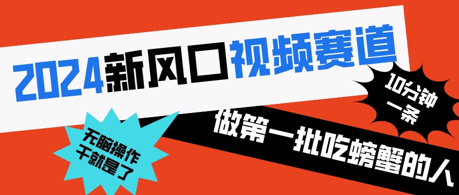 （8519期）2024新风口视频赛道 做第一批吃螃蟹的人 10分钟一条原创视频 小白无脑操作1-新星起源