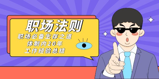 （8557期）《职场 法则》职场必备生存之道，体制内20年 工作经验总结（17节课）-新星起源