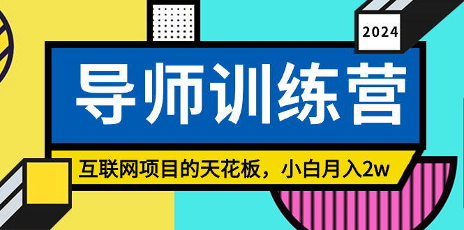 （8618期）《导师训练营》互联网项目的天花板，小白月入2w-新星起源