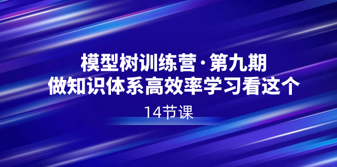 （8725期）模型树特训营·第九期，做知识体系高效率学习看这个（14节课）-新星起源