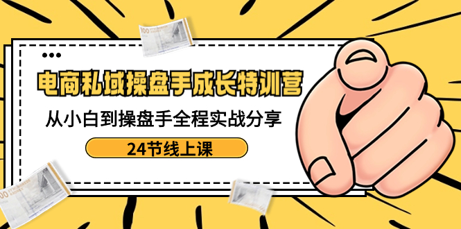 （8723期）电商私域-操盘手成长特训营：从小白到操盘手全程实战分享-24节线上课-新星起源