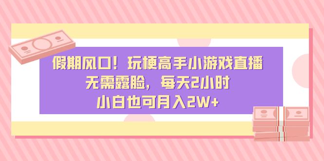 （8769期）假期风口！玩梗高手小游戏直播，无需露脸，每天2小时，小白也可月入2W+-新星起源