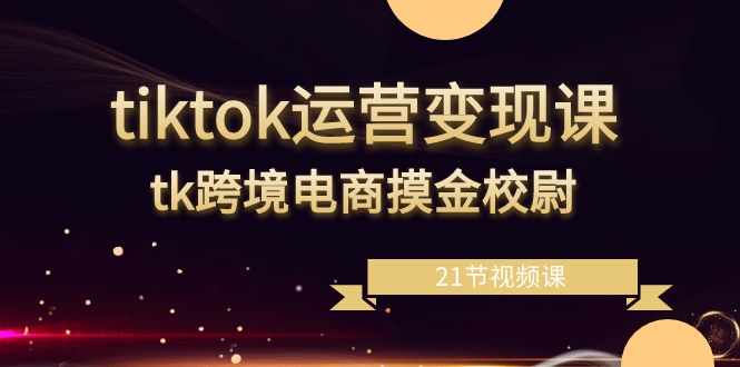 （8848期）tiktok运营变现课，tk跨境电商摸金校尉（21节视频课）-新星起源