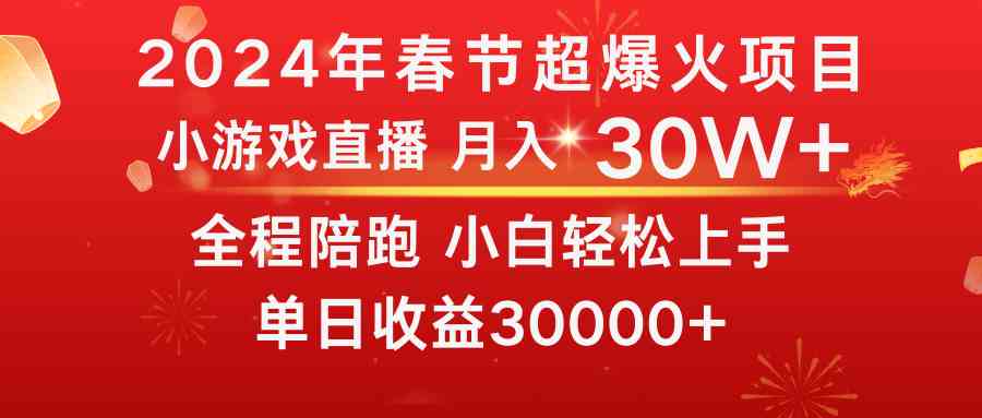 （8873期）龙年2024过年期间，最爆火的项目 抓住机会 普通小白如何逆袭一个月收益30W+-新星起源