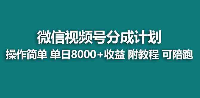 （8929期）【蓝海项目】视频号分成计划最新玩法，单天收益8000+，附玩法教程，24年…-新星起源