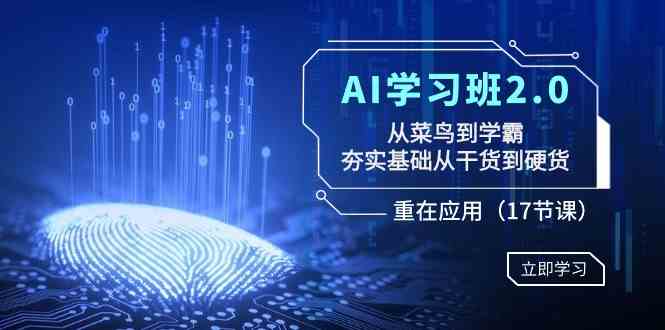 （8964期）AI学习班2.0：从菜鸟到学霸，夯实基础从干货到硬货，重在应用（17节课）-新星起源