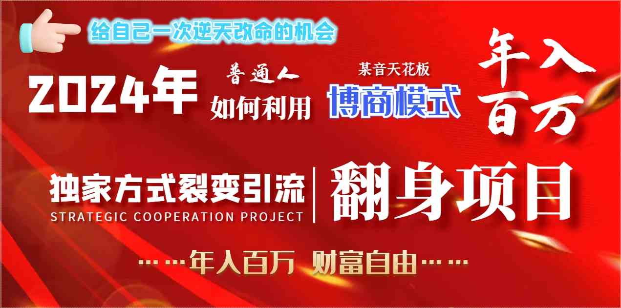 （9027期）2024年普通人如何利用博商模式做翻身项目年入百万，财富自由-新星起源