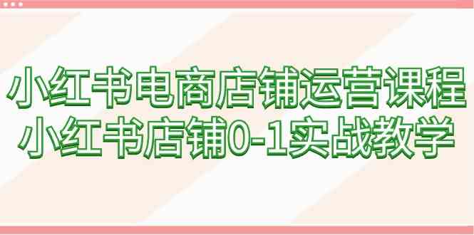 （9249期）小红书电商店铺运营课程，小红书店铺0-1实战教学（60节课）-新星起源