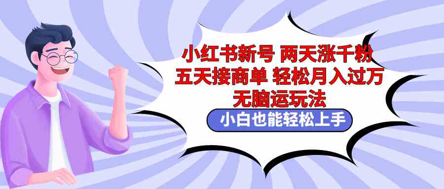 （9239期）小红书新号两天涨千粉五天接商单轻松月入过万 无脑搬运玩法 小白也能轻…-新星起源