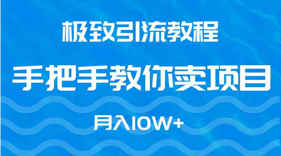 （9265期）极致引流教程，手把手教你卖项目，月入10W+-新星起源