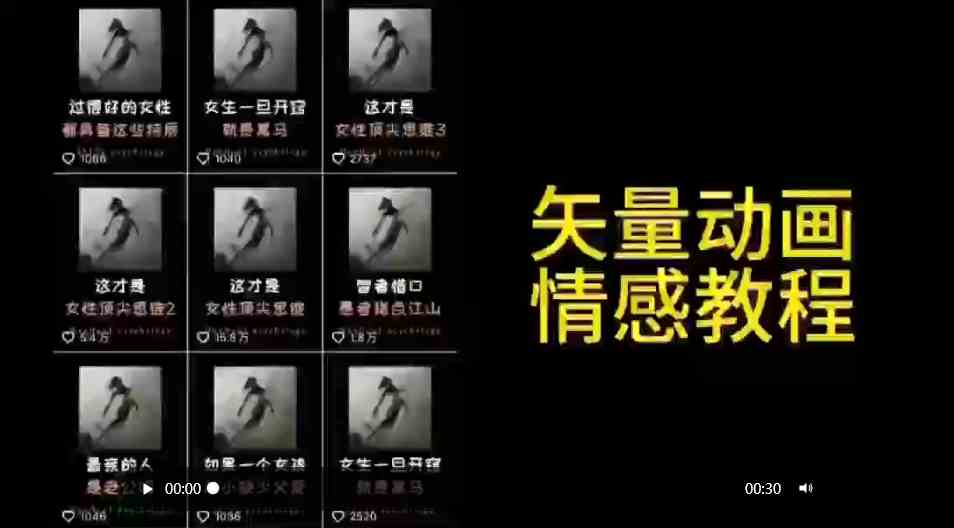 （9334期）矢量动画情感教程：高点赞涨粉，适合情感、思维、创业教育等赛道-新星起源