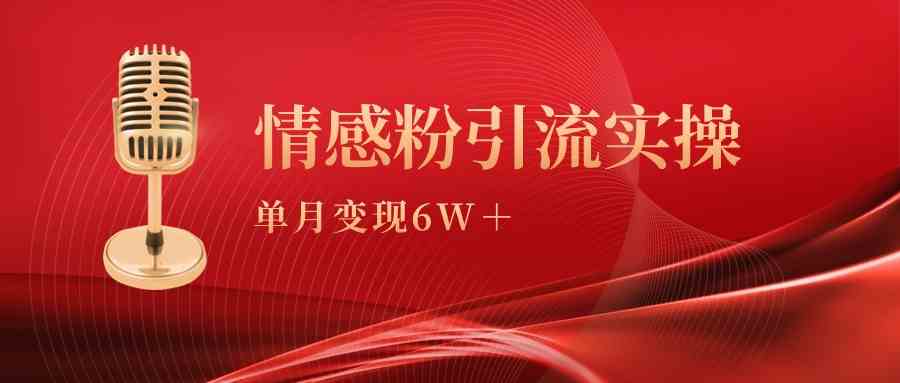 （9473期）单月变现6w+，情感粉引流变现实操课-新星起源