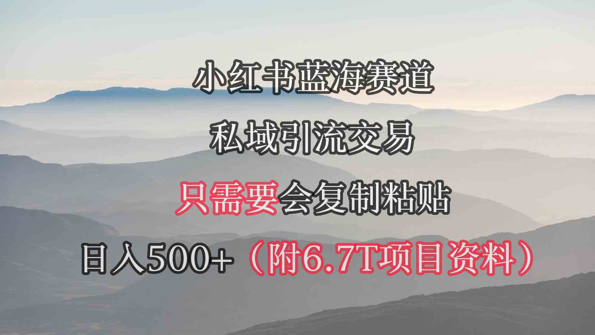 （9487期）小红书短剧赛道，私域引流交易，会复制粘贴，日入500+（附6.7T短剧资源）-新星起源