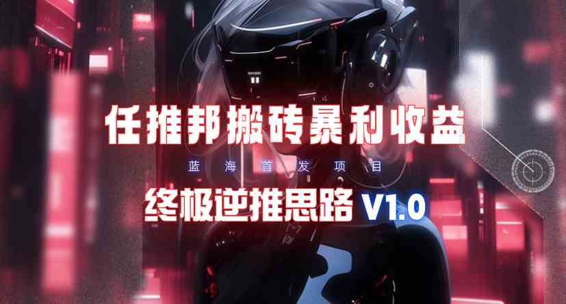 （9567期）【限时蓝海】任推邦搬砖暴利吃收益_终极逆推思路V1.0-新星起源