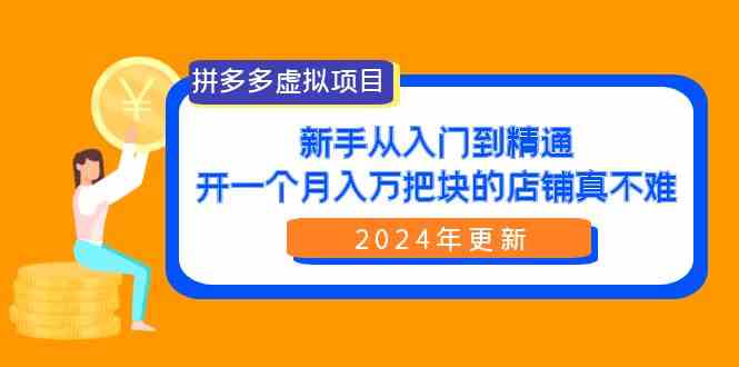 （9744期）拼多多虚拟项目：入门到精通，开一个月入万把块的店铺 真不难（24年更新）-新星起源