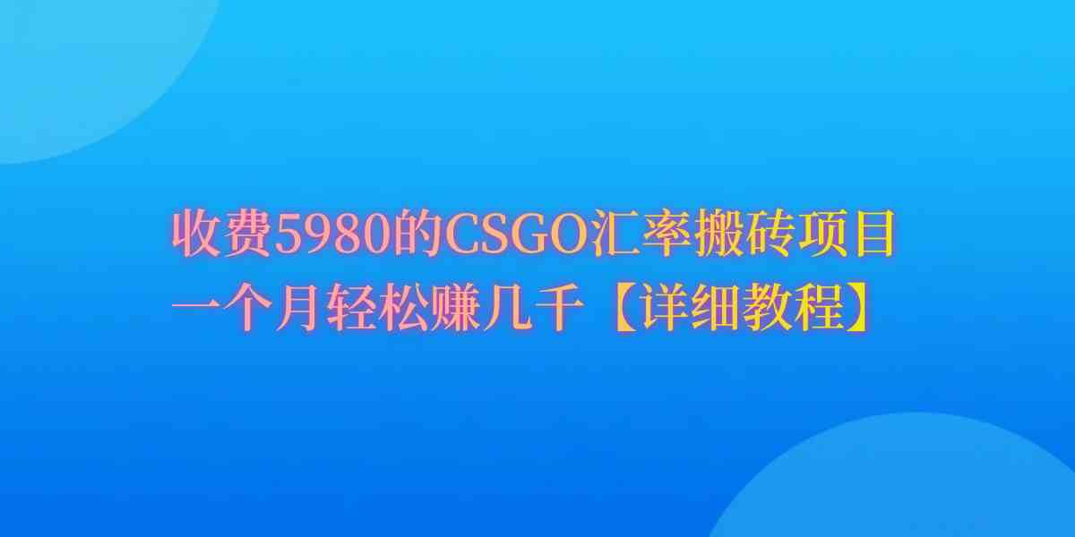 （9776期）CSGO装备搬砖，月综合收益率高达60%，你也可以！-新星起源