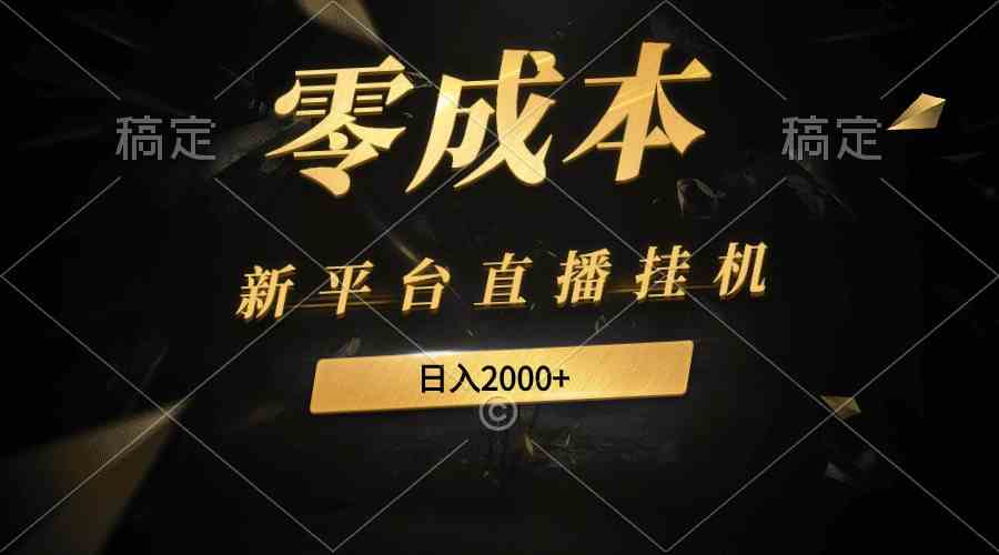 （9841期）新平台直播挂机最新玩法，0成本，不违规，日入2000+-新星起源