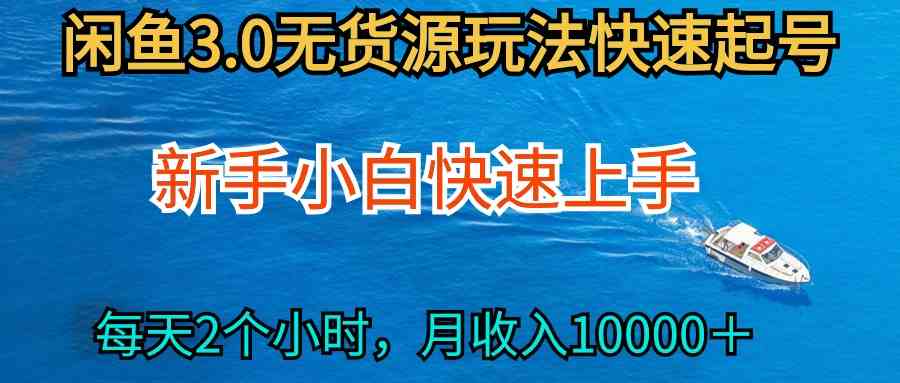 （9913期）2024最新闲鱼无货源玩法，从0开始小白快手上手，每天2小时月收入过万-新星起源