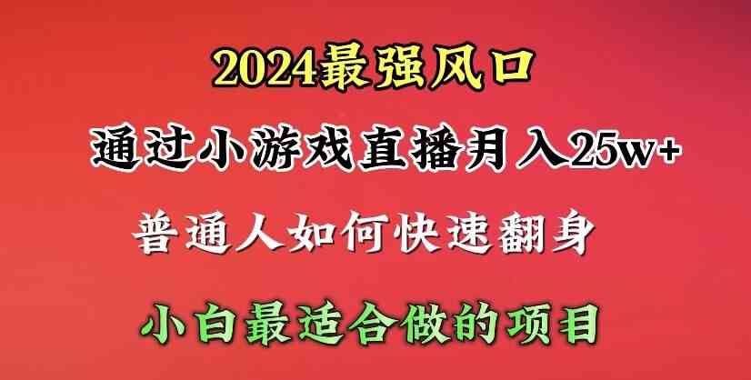 （10020期）2024年最强风口，通过小游戏直播月入25w+单日收益5000+小白最适合做的项目-新星起源