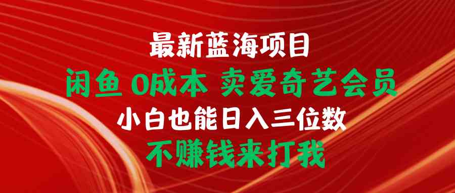 （10117期）最新蓝海项目 闲鱼0成本 卖爱奇艺会员 小白也能入三位数 不赚钱来打我-新星起源