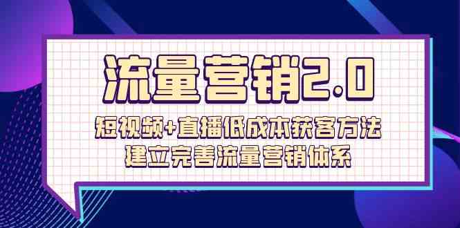 （10114期）流量-营销2.0：短视频+直播低成本获客方法，建立完善流量营销体系（72节）-新星起源