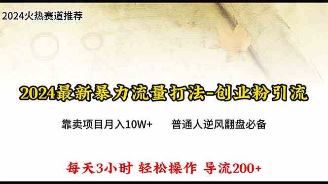 （10151期）2024年最新暴力流量打法，每日导入300+，靠卖项目月入10W+-新星起源