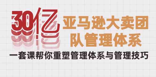 （10178期）30亿-亚马逊大卖团队管理体系，一套课帮你重塑管理体系与管理技巧-新星起源