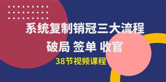 （10171期）系统复制 销冠三大流程，破局 签单 收官（38节视频课）-新星起源