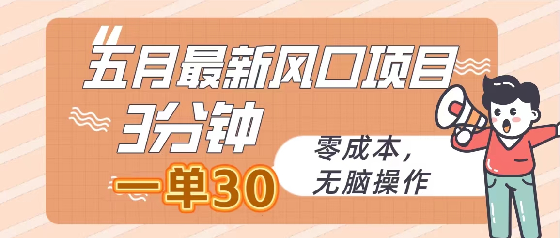 （10256期）五月最新风口项目，3分钟一单30，零成本，无脑操作-新星起源