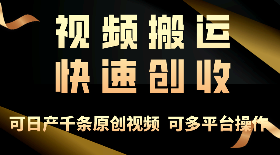 （10417期）一步一步教你赚大钱！仅视频搬运，月入3万+，轻松上手，打通思维，处处…-新星起源