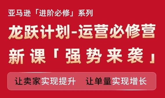 亚马逊进阶必修系列，龙跃计划-运营必修营新课，让卖家实现提升 让单量实现增长-新星起源