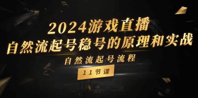 （11653期）2024游戏直播-自然流起号稳号的原理和实战，自然流起号流程（11节）-新星起源