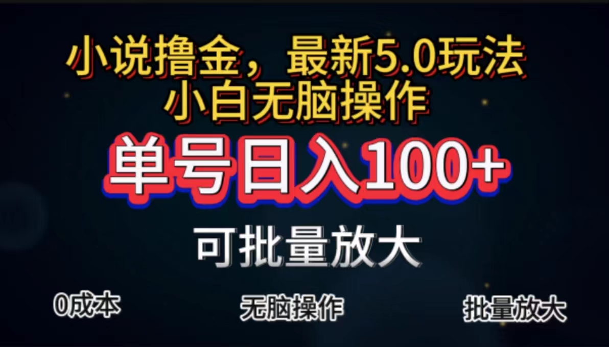 （11651期）全自动小说撸金，单号日入100+小白轻松上手，无脑操作-新星起源