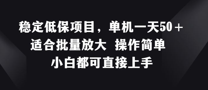 稳定低保项目，单机一天50+适合批量放大 操作简单 小白都可直接上手【揭秘】-新星起源