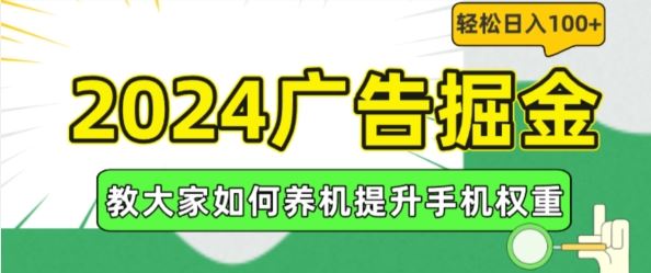 2024广告掘金，教大家如何养机提升手机权重，轻松日入100+【揭秘】-新星起源