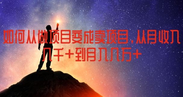 如何从做项目变成卖项目，从月收入几千到月入几万【揭秘】-新星起源