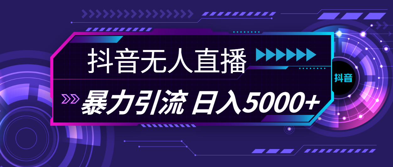 （11709期）抖音无人直播，暴利引流，日入5000+-新星起源